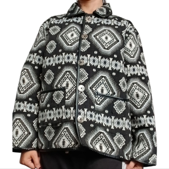Red Ranch Aztec Southwestern Jacket Medium - Picture 2 of 5